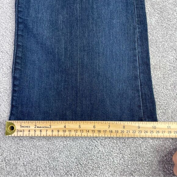 Loft Jeans Women's 6 Blue Modern Flare Low Rise Dark Denim Stretch - Picture 12 of 13